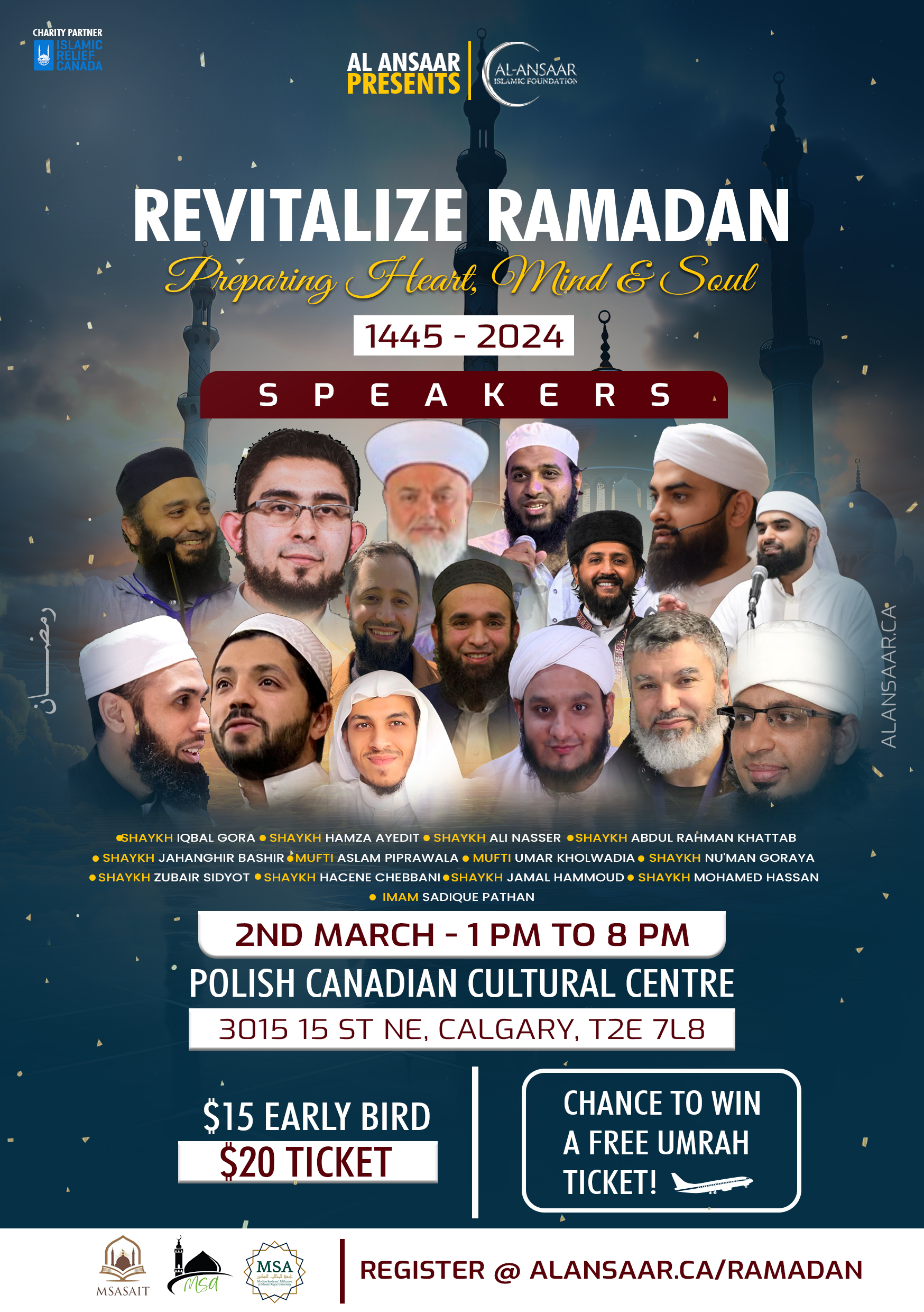 Events - Mufti Tariq Masood - Al-Ansaar Islamic Foundation Calgary